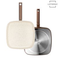 Sarten Bifera Grill Granito Antiadherente 28cm Chocolate Crema