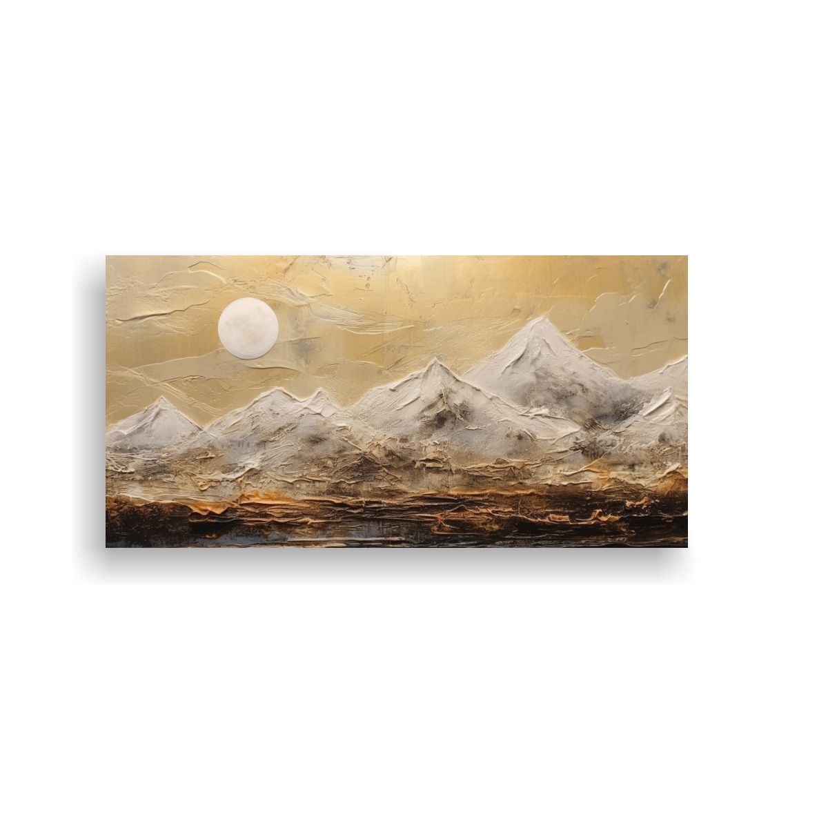 GENERICO - Pintura Al Estilo óleo De Montaña En Estilo 60x30 Cm