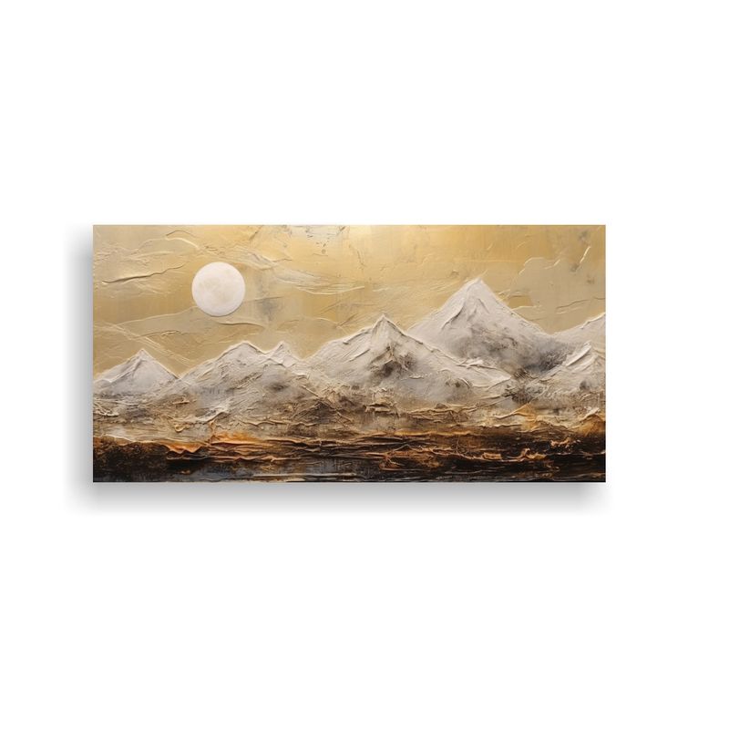 GENERICO - Pintura Al Estilo óleo De Montaña En Estilo 80x40 Cm