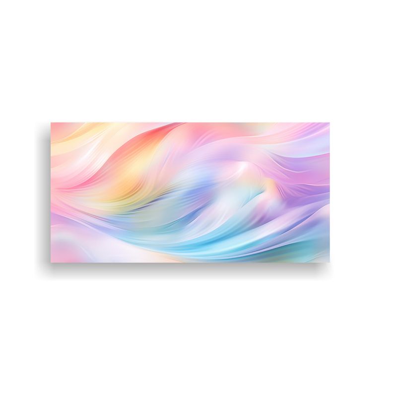 GENERICO - Venta Cuadro Simetría Pastel Holográfico Fondo 100x50 Cm