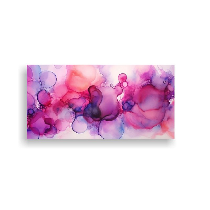 GENERICO - Pintura Duradera En Rosa Y Púrpura Con Técnica 80x40 Cm