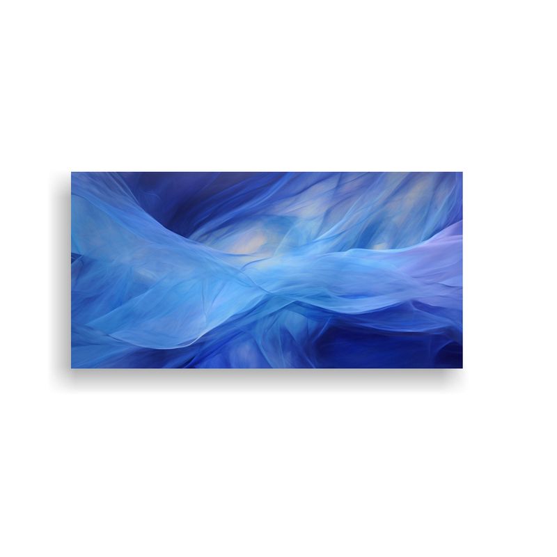 GENERICO - Cuadro Abstracto Azul Inspirado En Llamativo 80x40 Cm