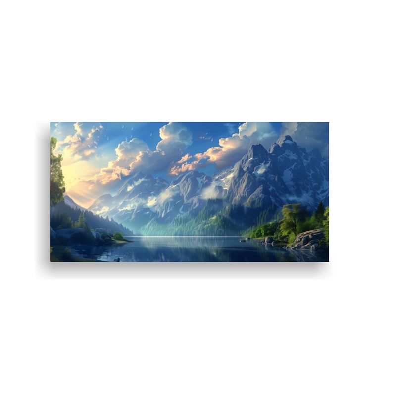 GENERICO - Cuadro En Bastidor Paisaje Escénico Para 80x40 Cm
