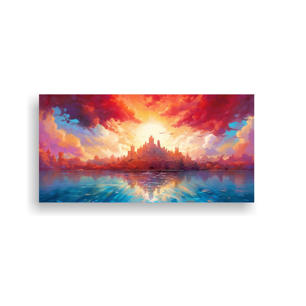 GENERICO - Cuadro Cuadro Abstracto Paisaje Con Sensación De 80x40 Cm