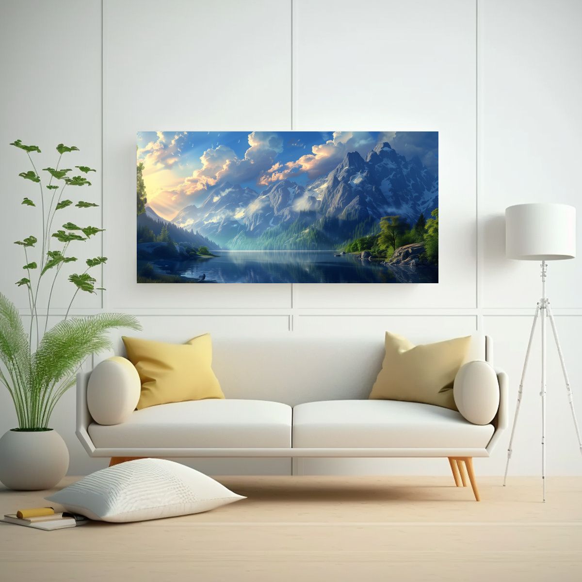 GENERICO - Cuadro En Bastidor Paisaje Escénico Para 100x50 Cm