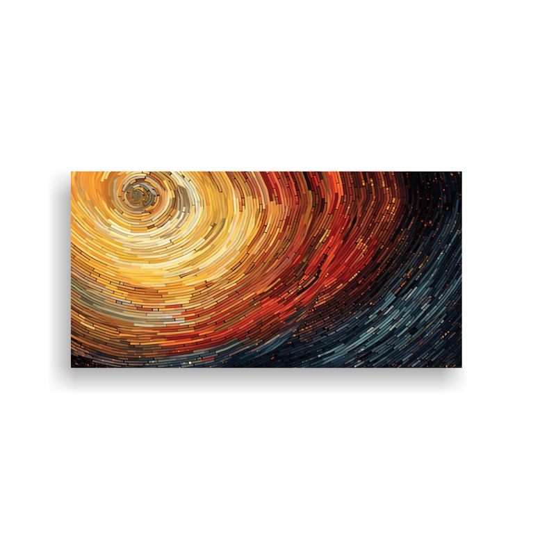 GENERICO - Cuadro Acuarela Espacio 31 Fondo Mosaico Color 80x40 Cm