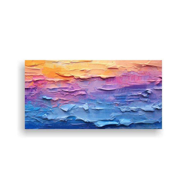 GENERICO - Pintura En Bastidor Vanguardia Con Campo Azul Y 60x30 Cm