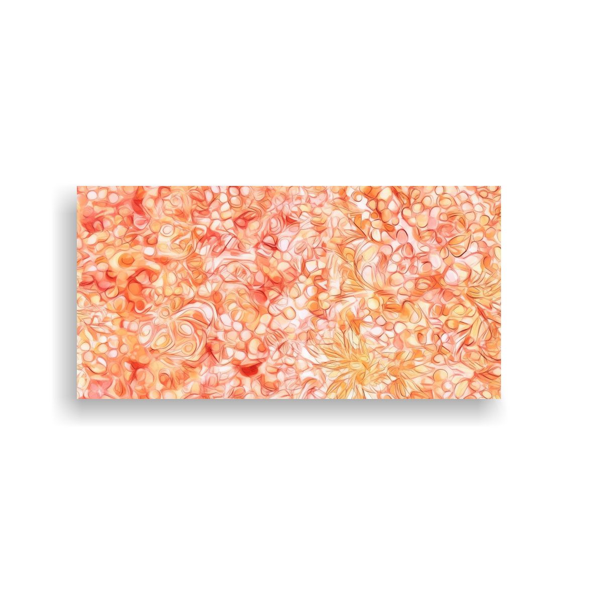 GENERICO - Cuadro Mandala En Tonos Melocotón Con Expresión 100x50 Cm