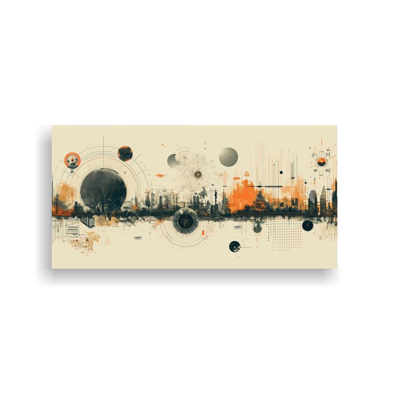GENERICO - Cuadro Detallada De Un Gráfico Mostrando La 100x50 Cm