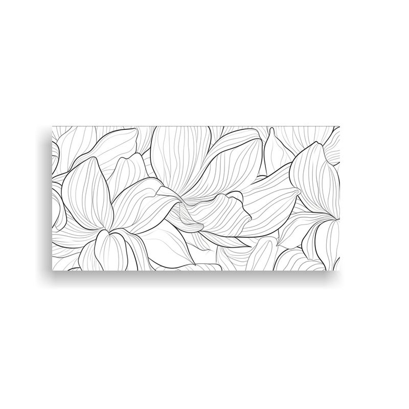 GENERICO - Para Colorear Con Patrón Floral Abstracto Limpio 80x40 Cm