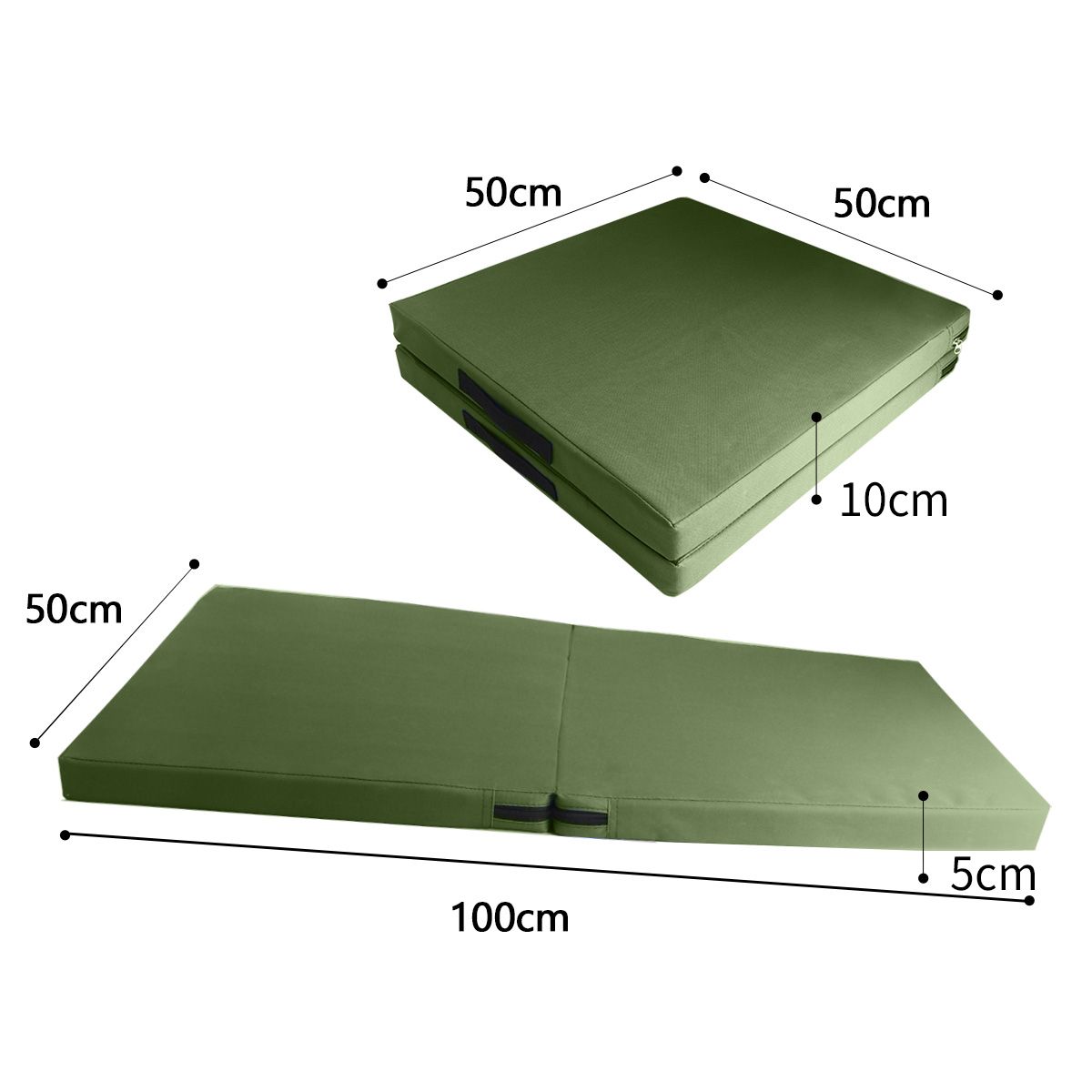 SUPERCENTER - Colchoneta Deportiva Lona Oxford 100x50x5cm Pilates Yoga Verde