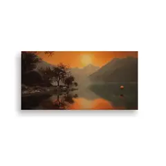 GENERICO - Pintura De Arte Intenso Naranjas Y Rojos Frente 60x30 Cm