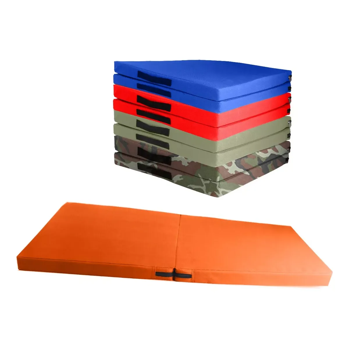 SUPERCENTER - Colchoneta Deportiva Lona Oxford 100x50x5cm Pilates Yoga Naranja