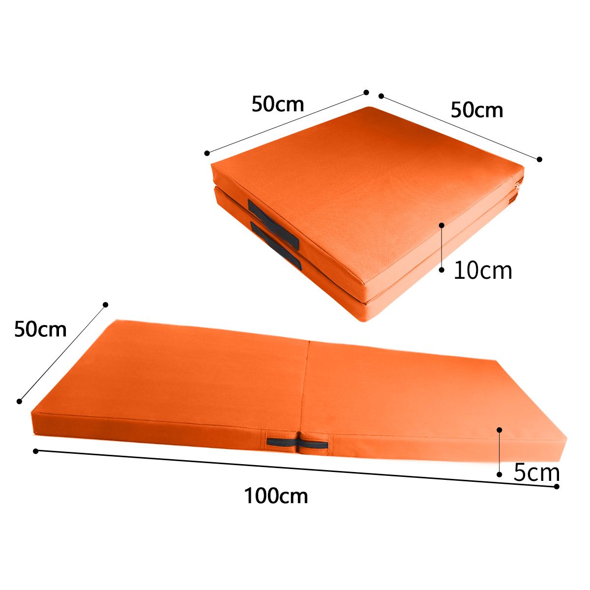 SUPERCENTER - Colchoneta Deportiva Lona Oxford 100x50x5cm Pilates Yoga Naranja