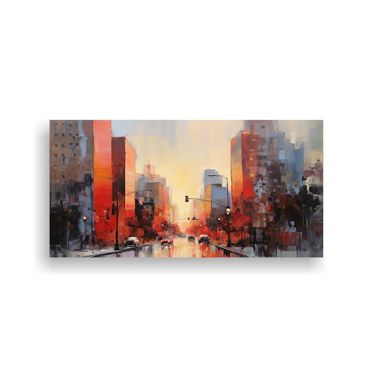 GENERICO - Pintura Acrílica Ciudad Moderna Armonía 60x30 Cm