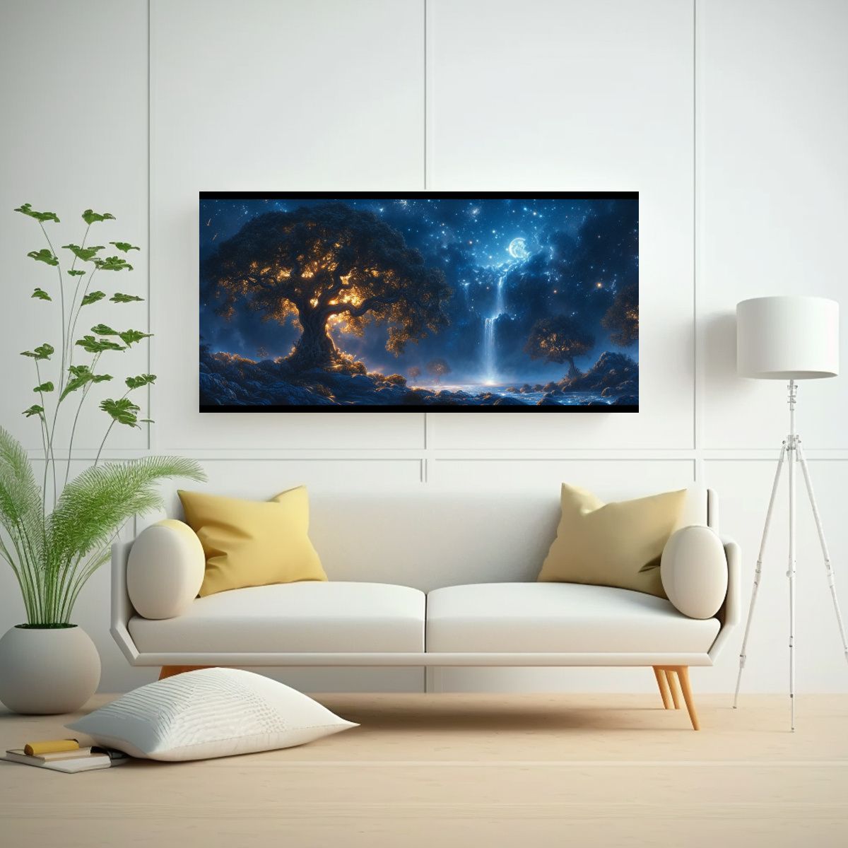 GENERICO - Paisaje Surrealista Elegante Con árboles 80x40 Cm