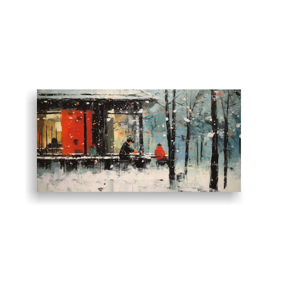 GENERICO - Cuadro Inspirador De Wu Guanzhong Arte 80x40 Cm