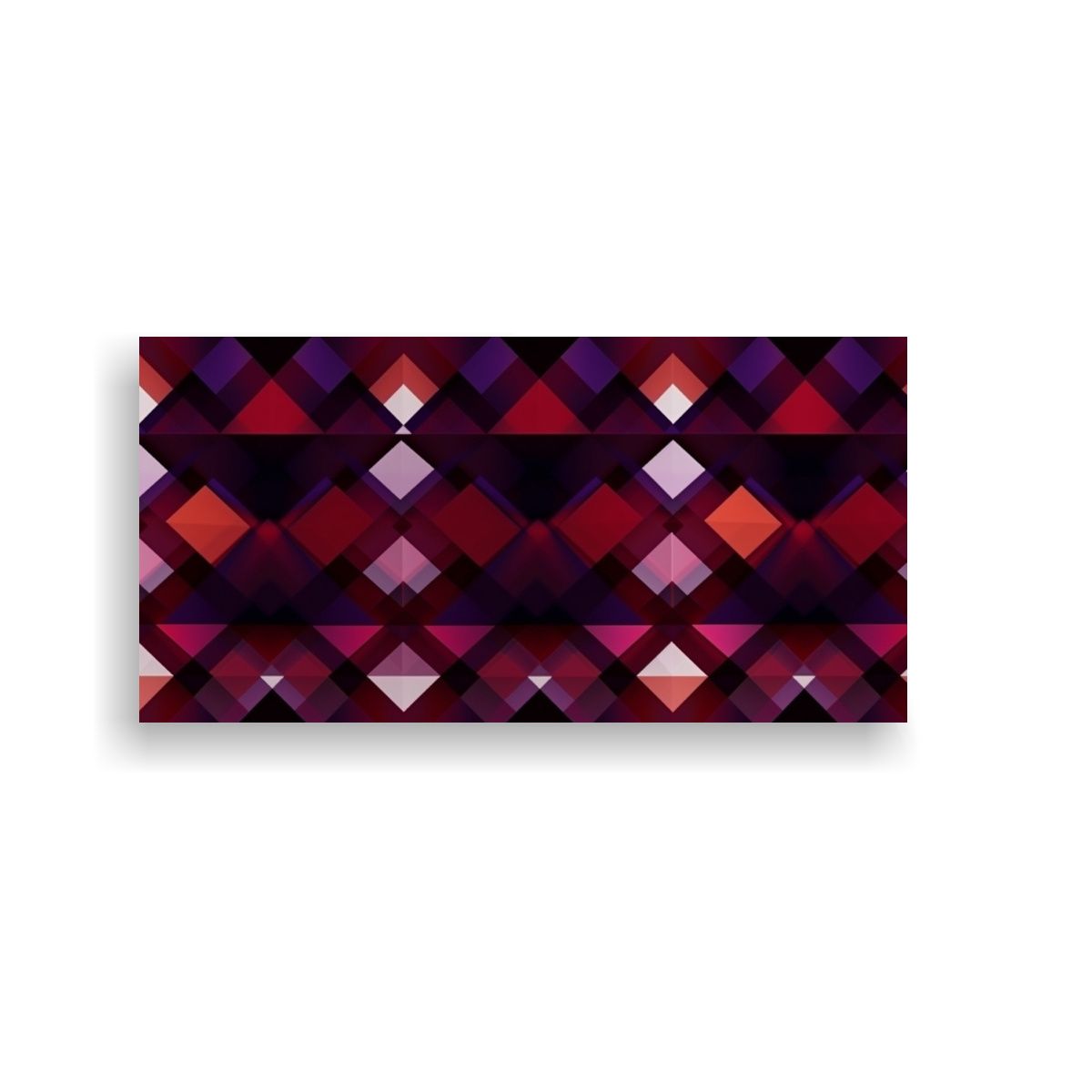 GENERICO - Cuadro Abstracto Movimiento Rojo Y Morado Para 100x50 Cm