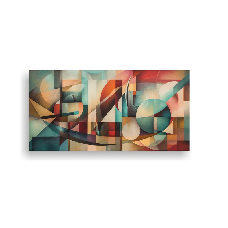 GENERICO - Cuadro Moderno De Arte Abstracto Intenso Para 80x40 Cm