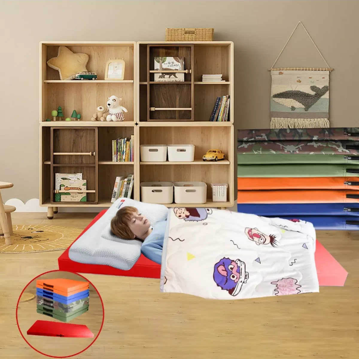 SUPERCENTER - Colchoneta Deportiva Lona Oxford 100x50x5cm Pilates Yoga Rojo