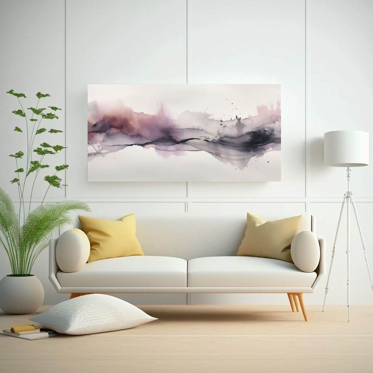 GENERICO - Cuadros Decorativos En Tela Con Textura Acuarela 100x50 Cm