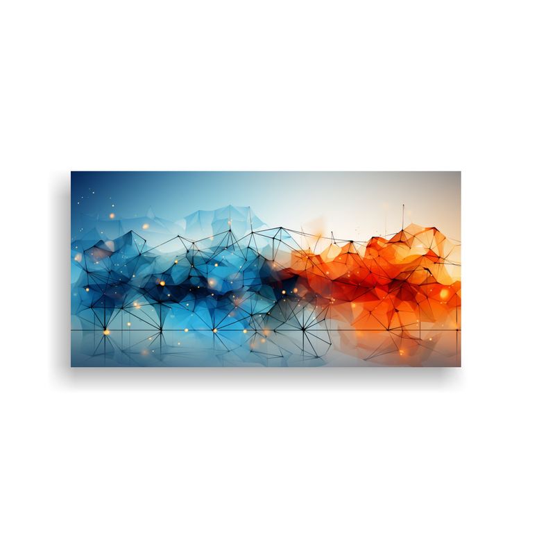 GENERICO - Cuadros Abstractos Generados Por Blockchain Para 100x50 Cm