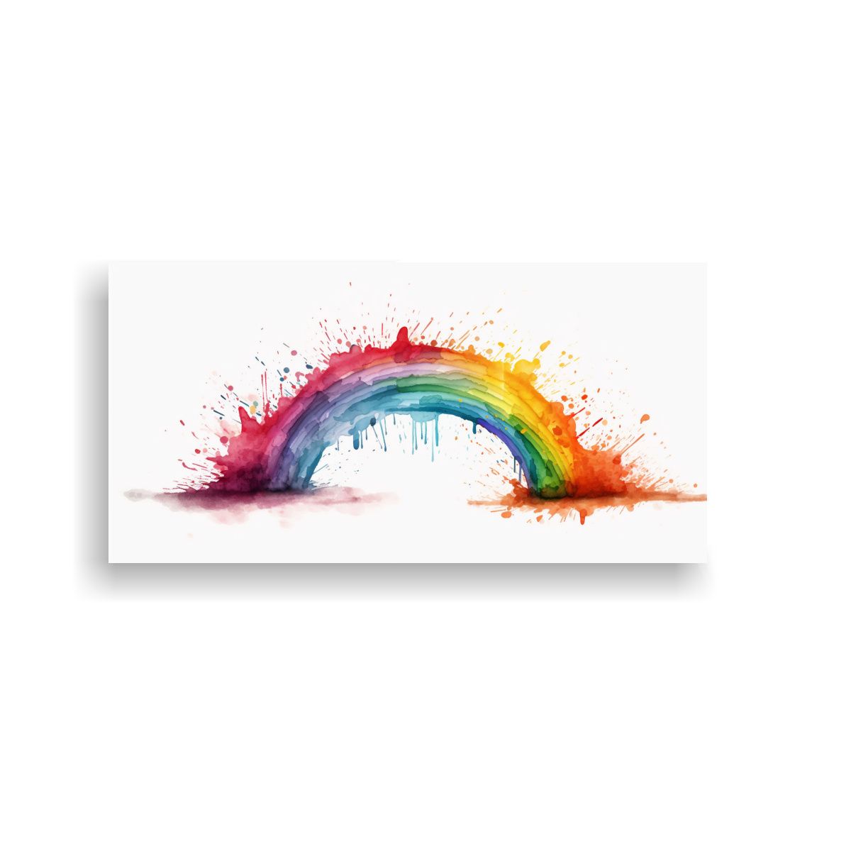 GENERICO - Pintura Decorativa Arcoíris En Estilo Oxidado 80x40 Cm