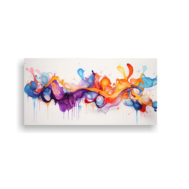 GENERICO - Pinturas Abstracción Acuarela Cuadro Inspirador 100x50 Cm