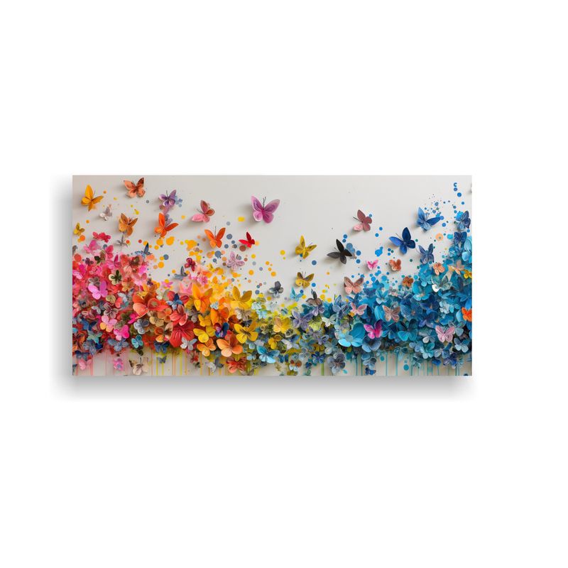 GENERICO - Cuadros Mariposas Papel Abstracto Por Anita M 60x30 Cm