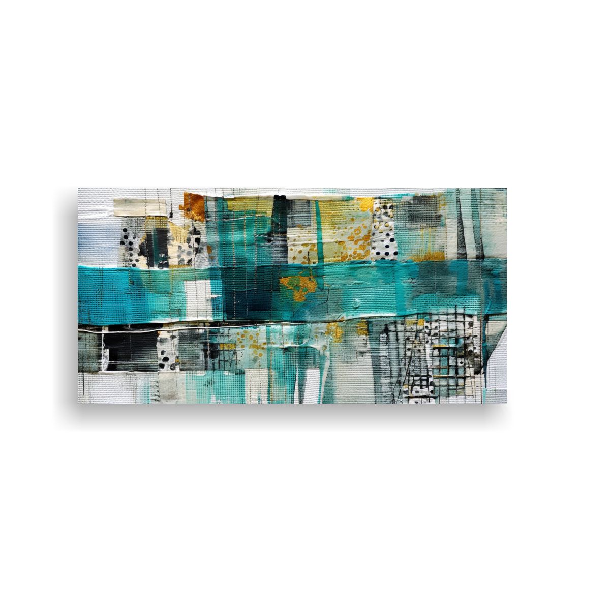 GENERICO - Tela En Bastidor De Arte Abstracto Contemporáneo 60x30 Cm