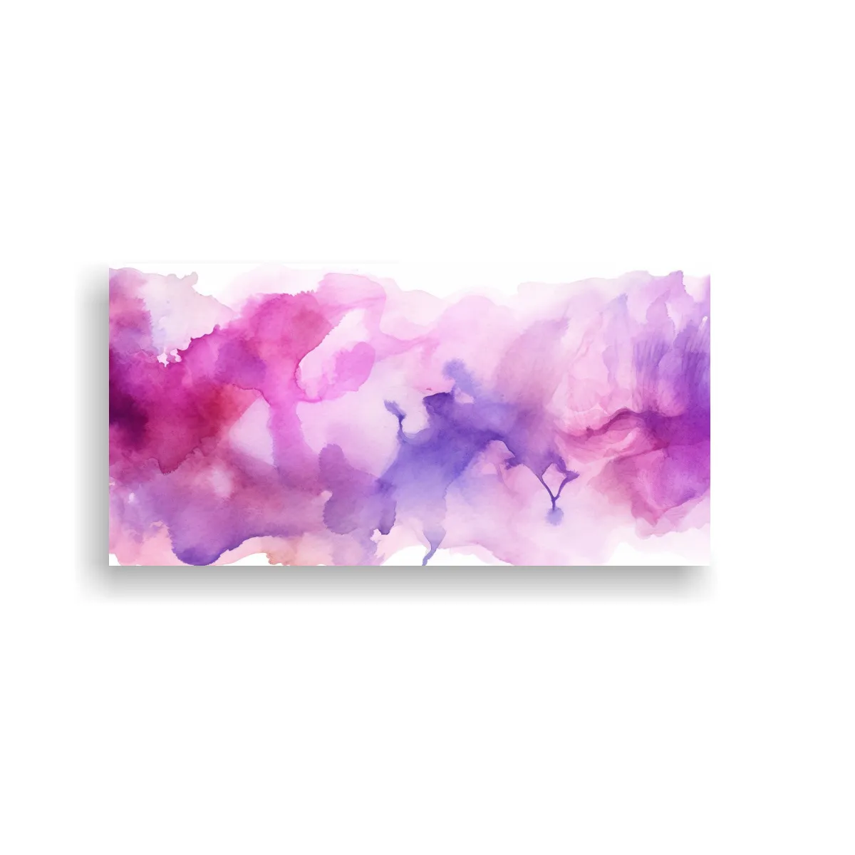 GENERICO - Pintura Abstracta Intensa En Tonos Morado Y Rosa 100x50 Cm