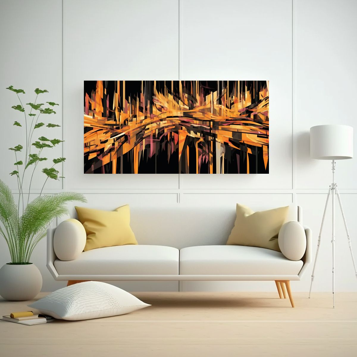 GENERICO - Cuadro Lienzo Tela Estilo Graffiti Fantasía 100x50 Cm