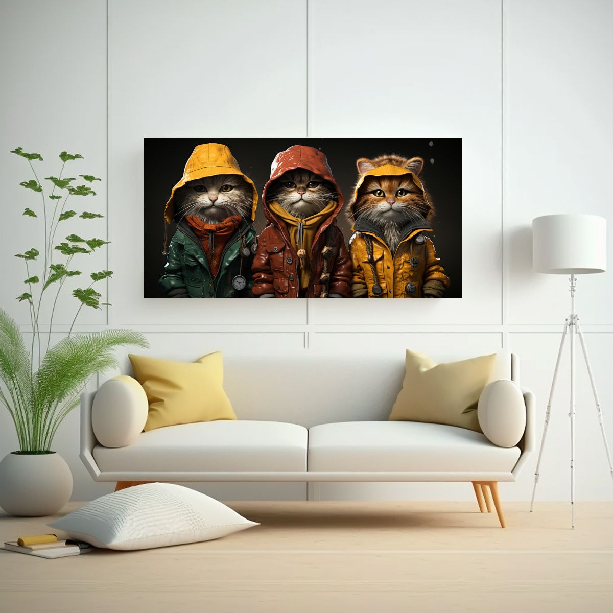 GENERICO - Cuadro De Diseño De Personajes Tres Amigos 80x40 Cm