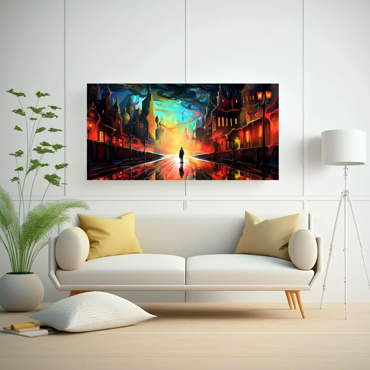 GENERICO - Cuadro Decorativo Psicodélico De Alta Calidad 60x30 Cm