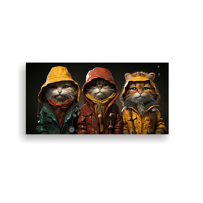 GENERICO - Cuadro De Diseño De Personajes Tres Amigos 100x50 Cm