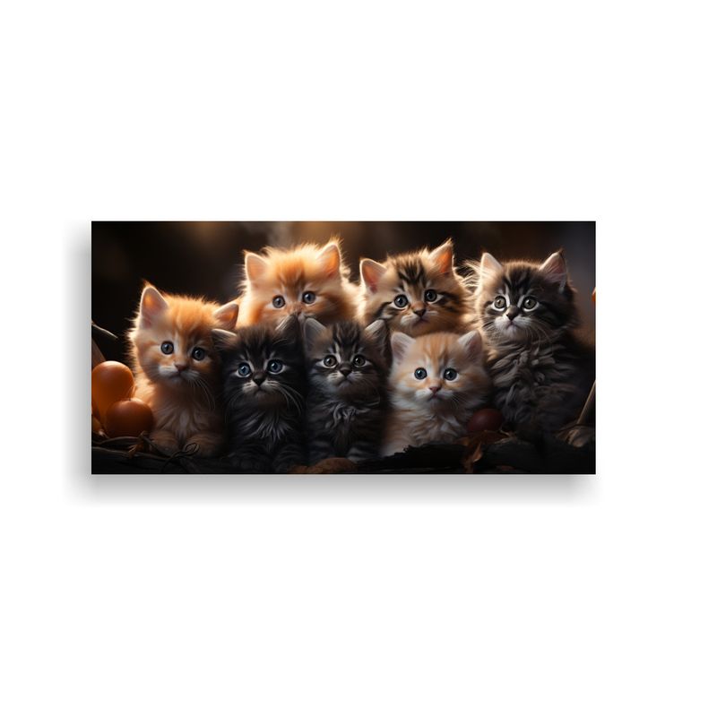 GENERICO - Pintura De Pared Creativa Rebaño De Gatitos 60x30 Cm