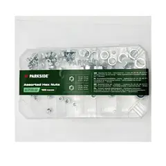 GENERICO - SET de 165 tuercas hexágonales en caja transparente