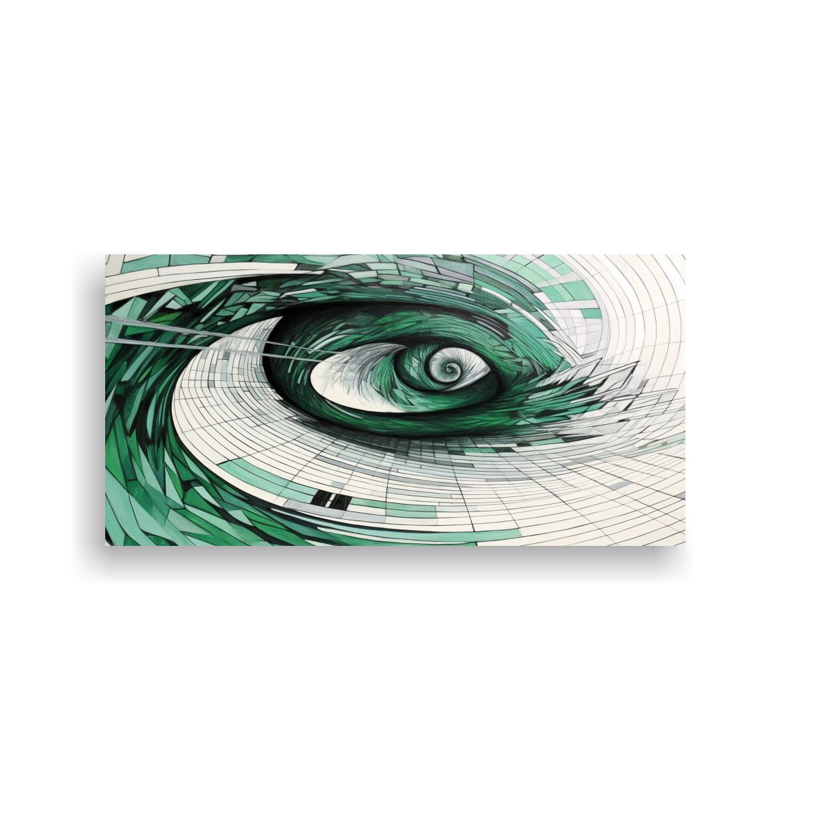 GENERICO - Cuadro Decorativo Vanguardia Simetría Espiral 60x30 Cm