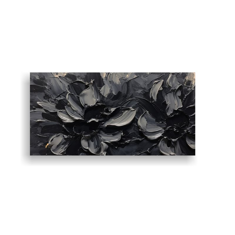 GENERICO - Pintura Al Estilo óleo Abstracta De Flores 100x50 Cm