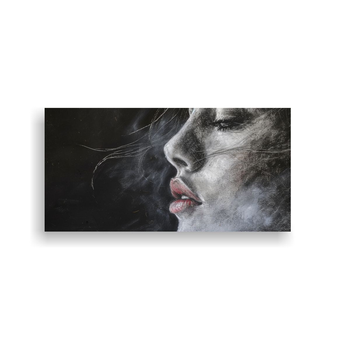 GENERICO - Arte Moderno Calidad Alta Dibujo Tiza Mujer 73 100x50 Cm