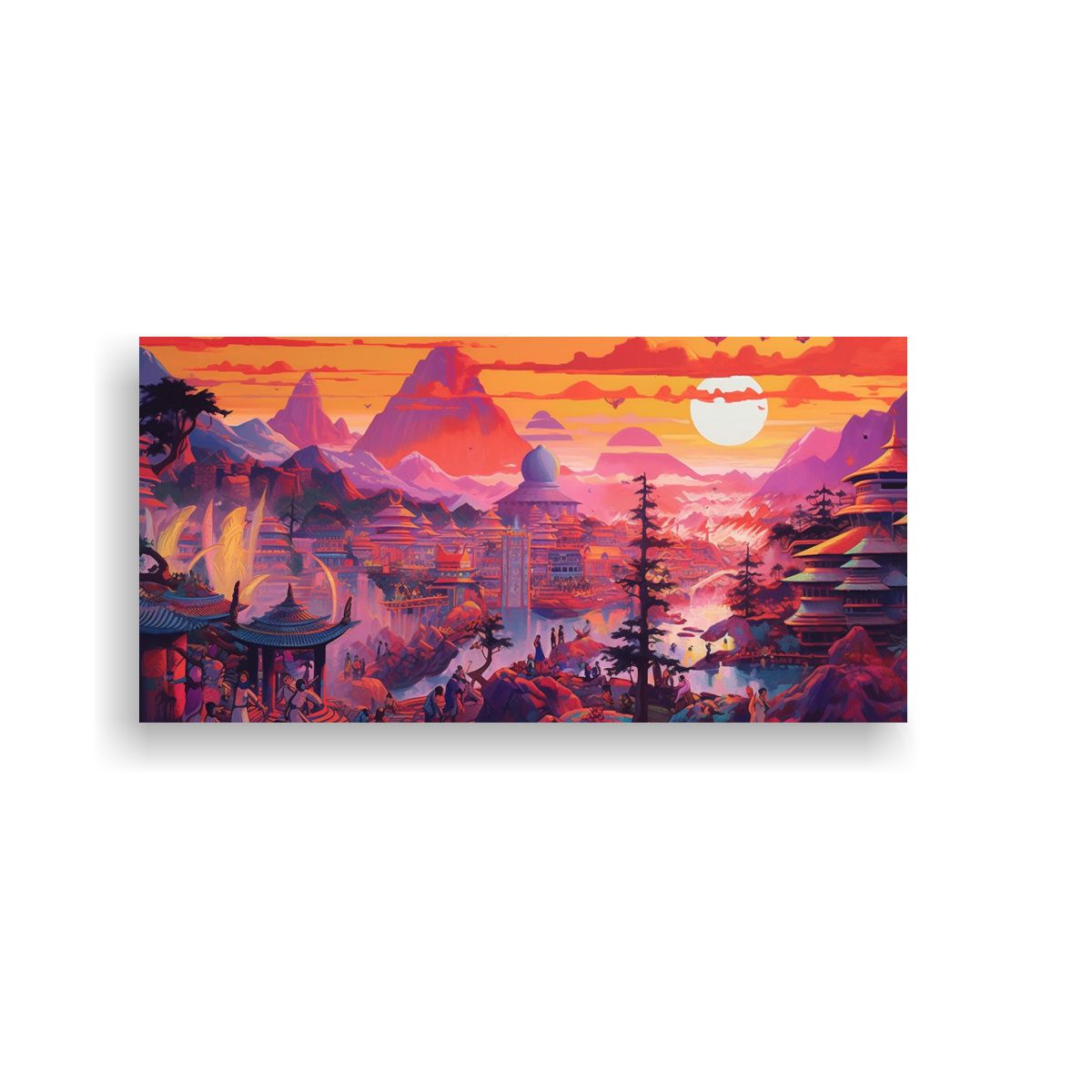 GENERICO - Exposición De Arte Futurista Y Colorido De 100x50 Cm