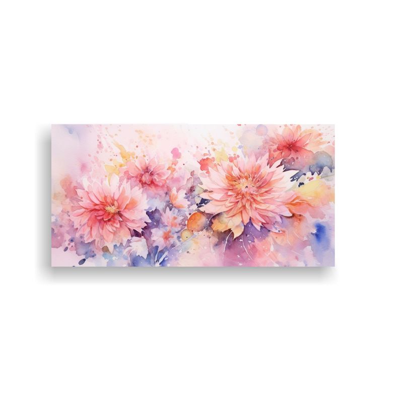GENERICO - Pinturas Decorativas De Flores Acuarelas 80x40 Cm