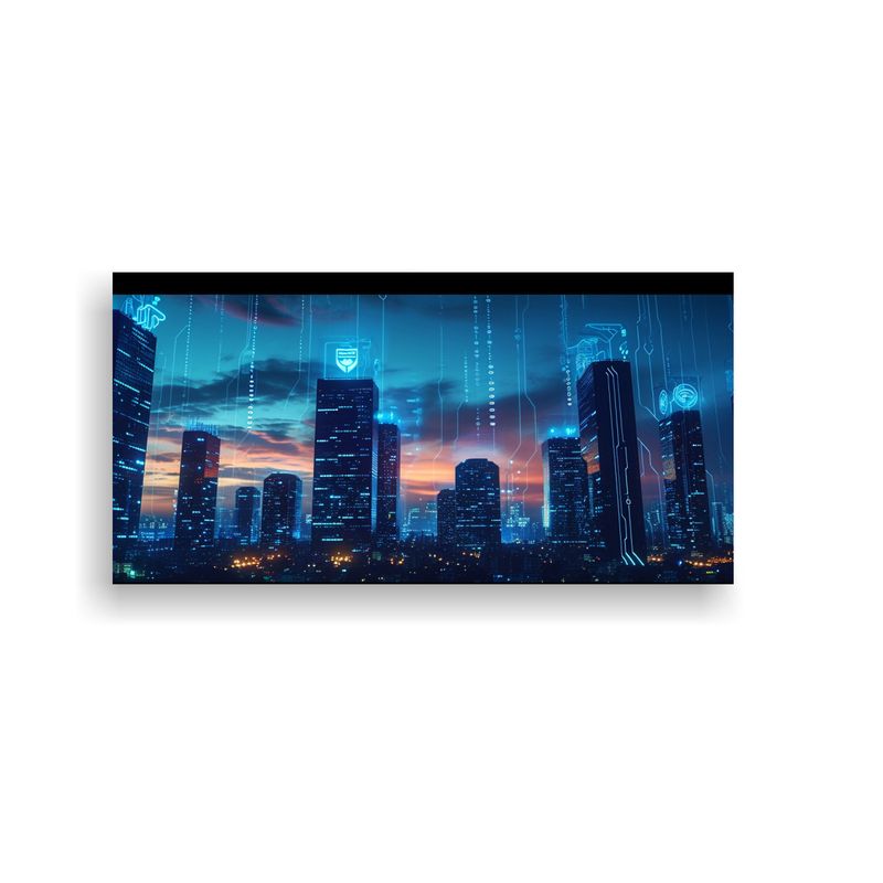 GENERICO - Cuadro Forma Vitalidad Silueta Fotorealista De 80x40 Cm