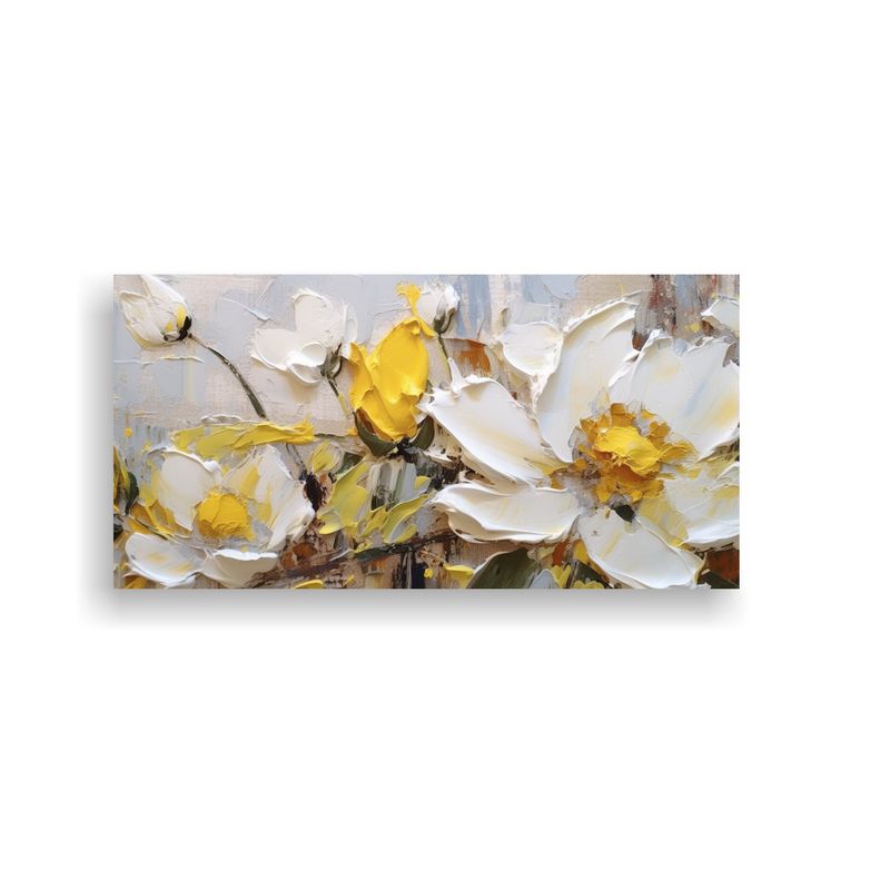 GENERICO - Pinturas De Decoración De Flores Amarillas Y 80x40 Cm