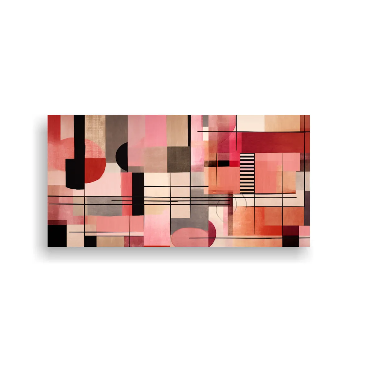 GENERICO - Alfombra Rosa Claro Rosa Oscuro Beige Con 80x40 Cm