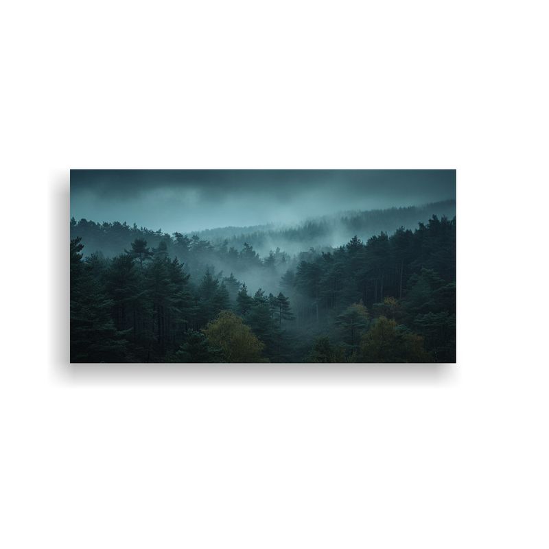GENERICO - Cuadro En Bastidor Abstracto Bosque Oscuro Desde 100x50 Cm