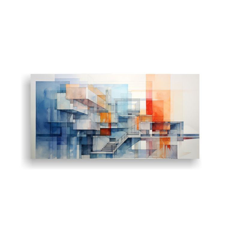 GENERICO - Cuadro Abstracto Reinterpretación Impresionante 60x30 Cm