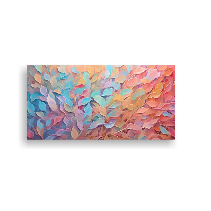 GENERICO - Pintura Clásica De Follaje Abstracto En Lienzo: 80x40 Cm