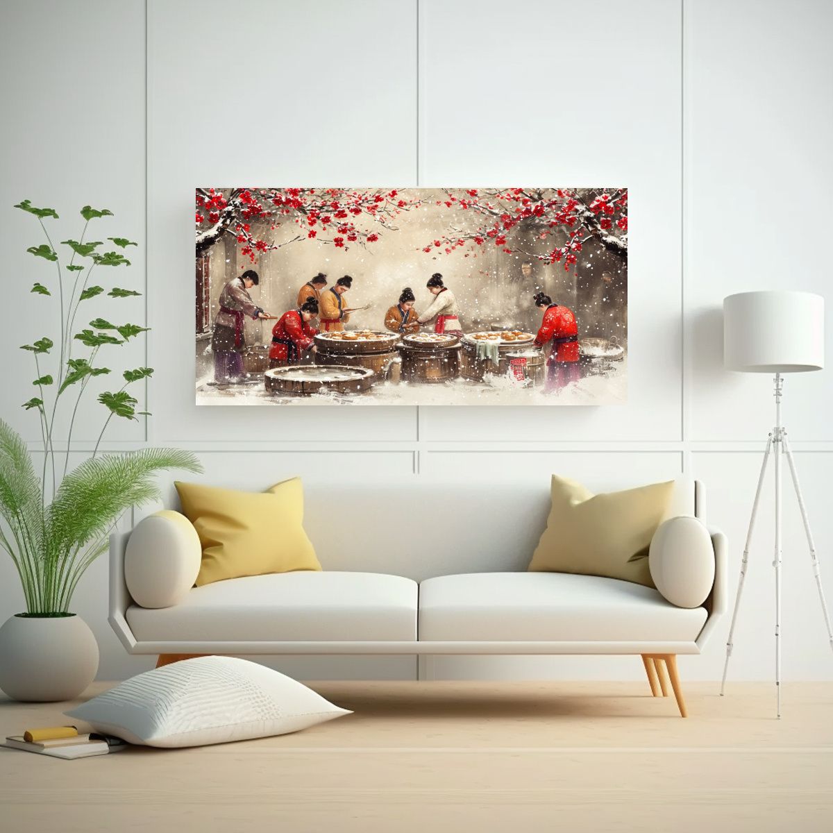 GENERICO - Cuadro Vintage De Comedor En Lienzo 80x40 Cm