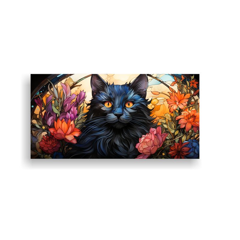 GENERICO - Pinturas De Decoración De Vidrieras De Gatos 80x40 Cm